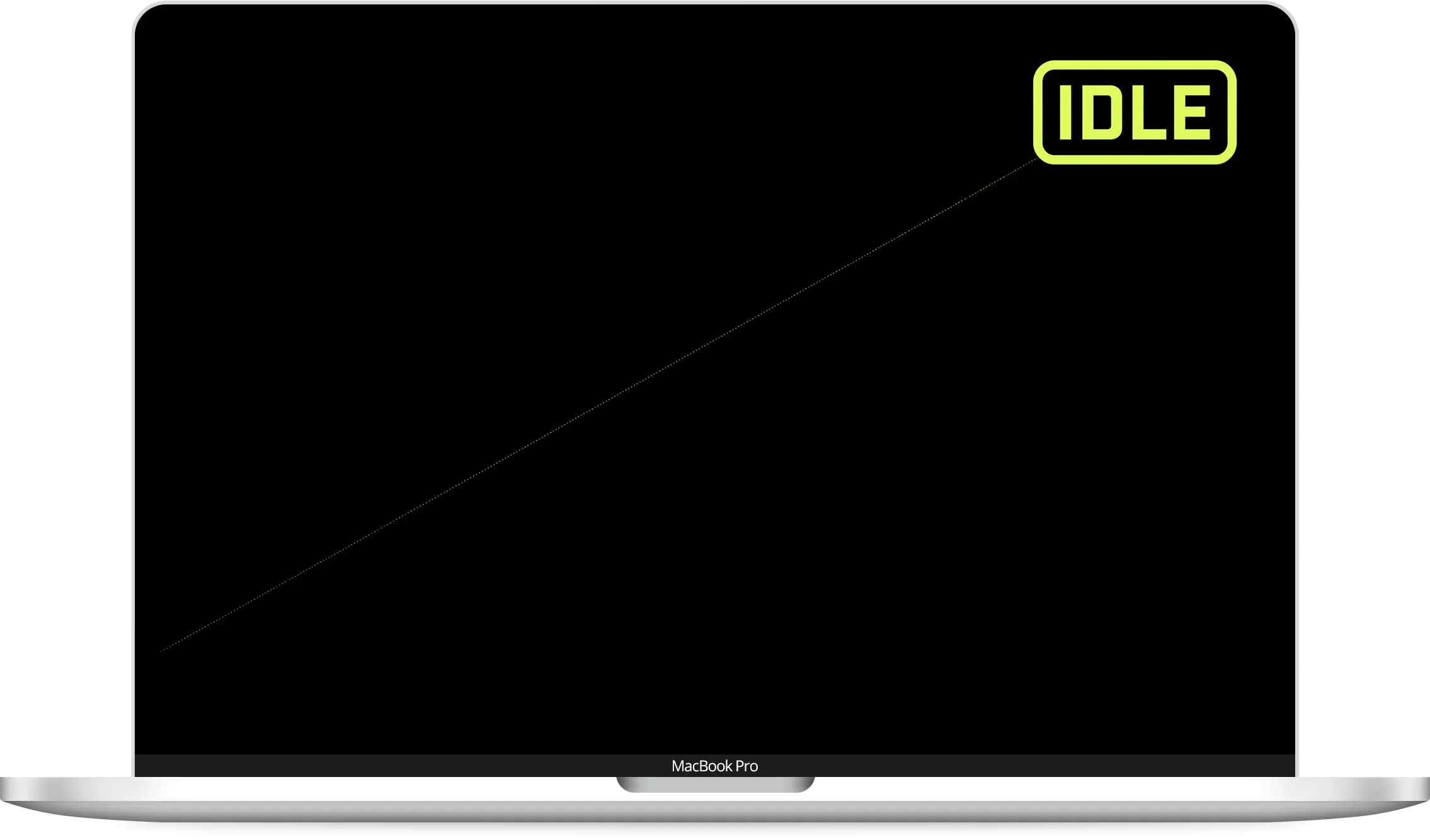 Corner Bounce running on a MacBook