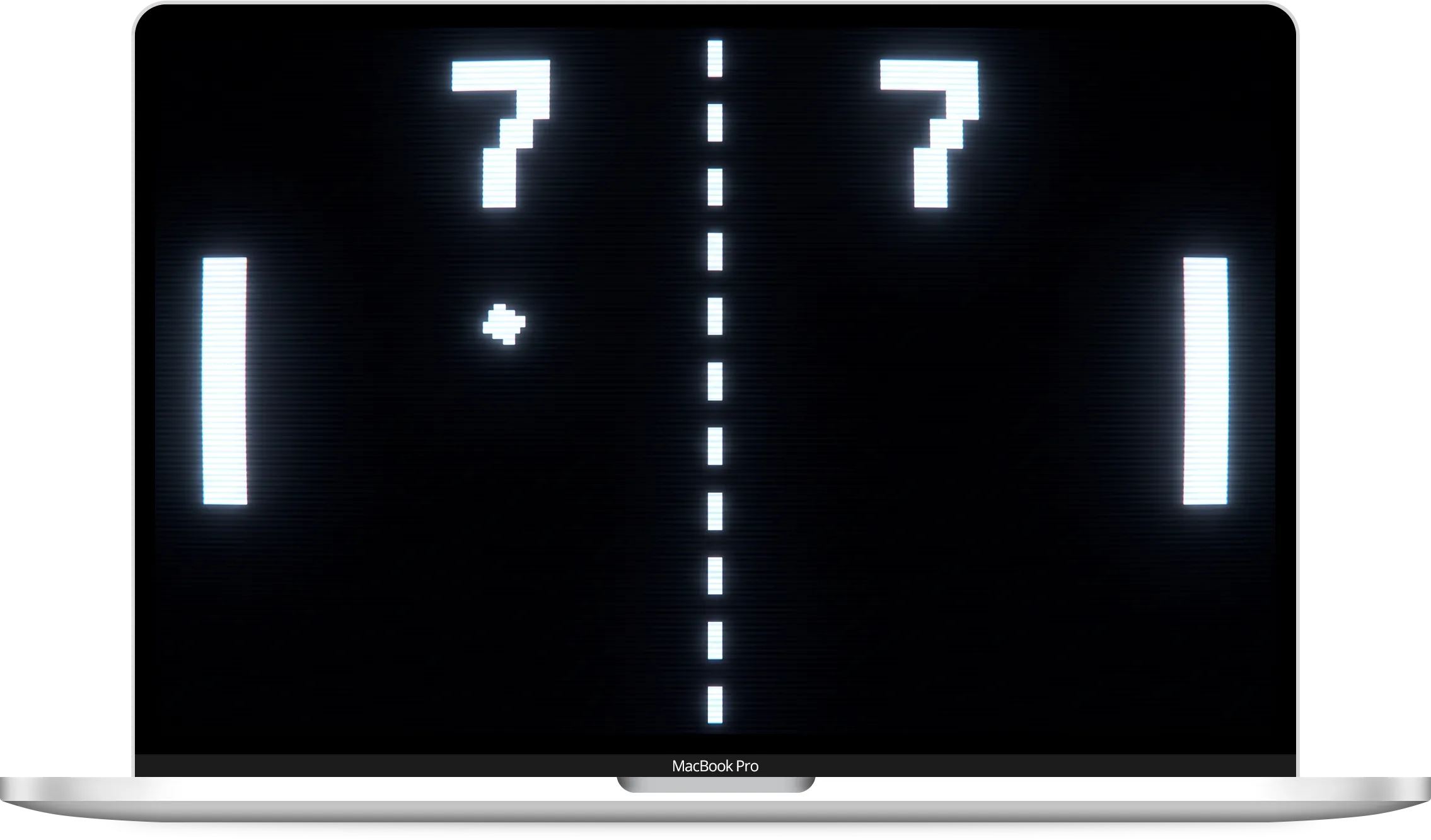 Paddle Ball running on a MacBook