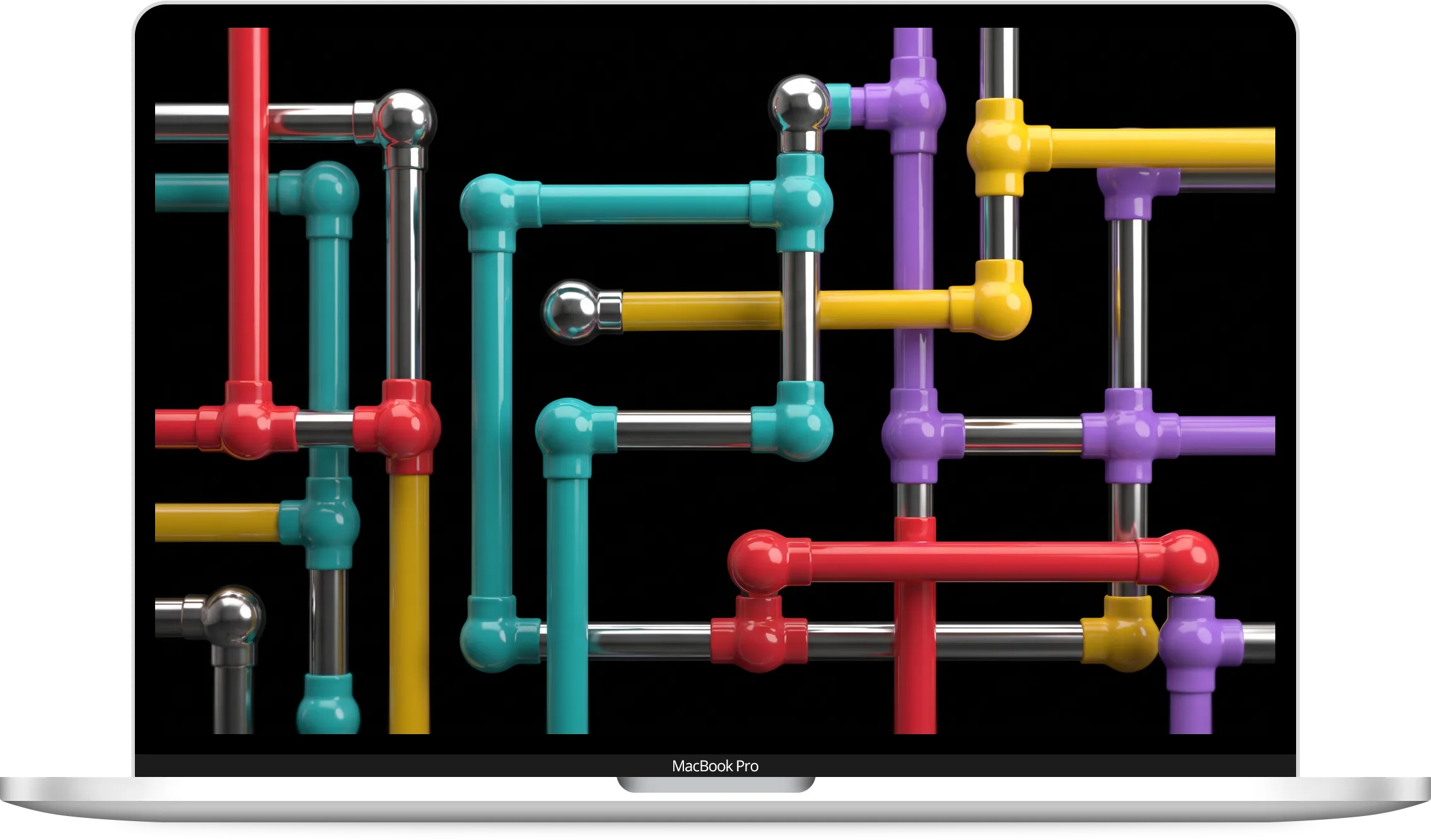 3D Pipes running on a MacBook